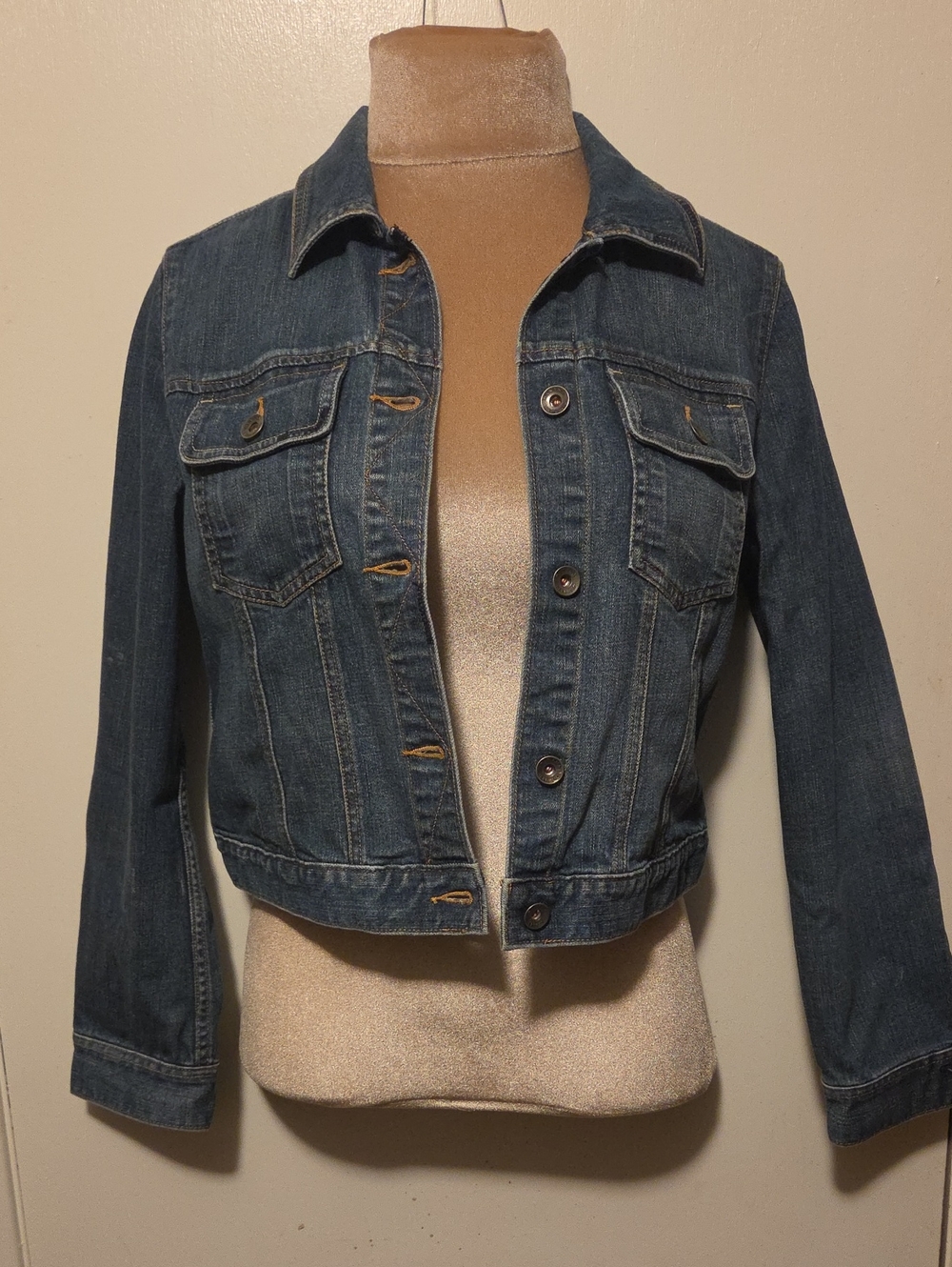 Banana Republic Jean Jacket M Medium Dark Blue Denim Jean Jacket